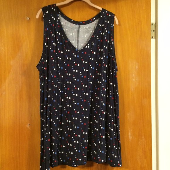 Lane Bryant Tops - LANE BRYANT SWING TOP RED WHITE BLUE NWT 22/24
